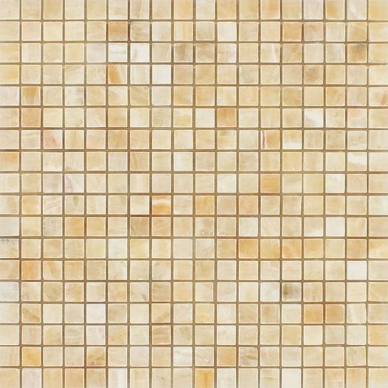 5/8 X 5/8 Honey Onyx Polished Mosaic Tile-Onyx Mosaic-American Tile Depot