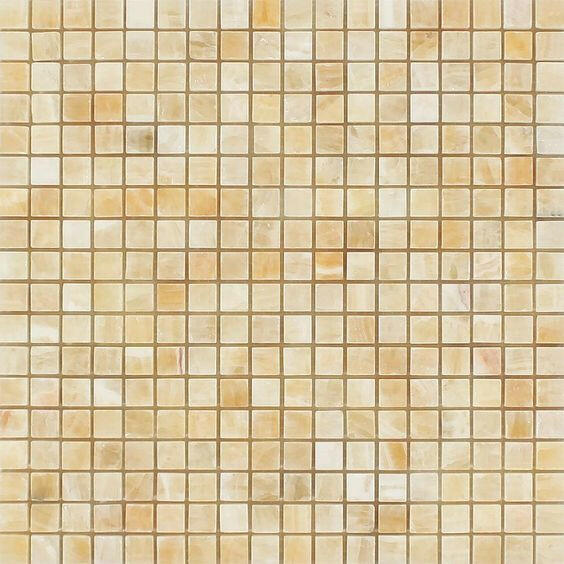 5/8 X 5/8 Honey Onyx Polished Mosaic Tile-Onyx Mosaic-American Tile Depot