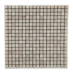 5/8 X 5/8 Ivory Travertine Tumbled Mosaic Tile-Travertine Mosaic-American Tile Depot