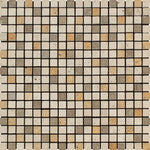 5/8 X 5/8 Mixed Travertine Tumbled Mosaic Tile-Travertine Mosaic-American Tile Depot