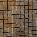 5/8 X 5/8 Noce Travertine Tumbled Mosaic Tile-Travertine Mosaic-American Tile Depot