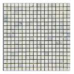 5/8 X 5/8 Oriental White / Asian Statuary Marble Honed Mosaic Tile-Marble Mosaic-American Tile Depot