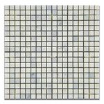 5/8 X 5/8 Oriental White / Asian Statuary Marble Polished Mosaic Tile-Marble Mosaic-American Tile Depot