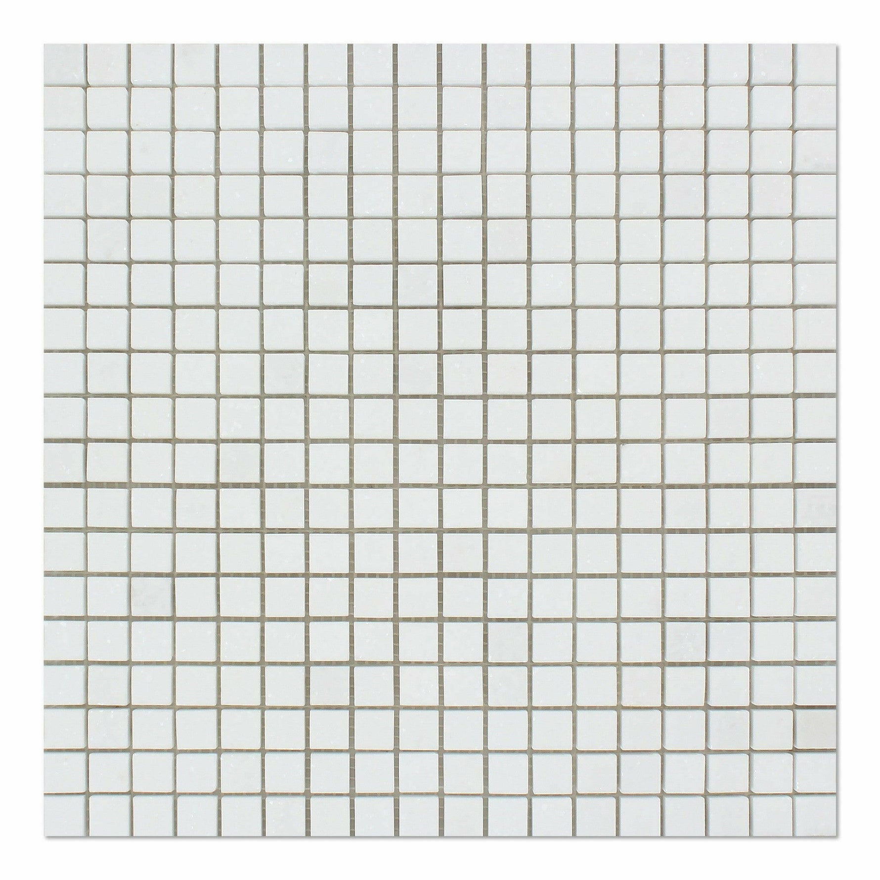 5/8 X 5/8 Thassos White Marble Honed Mosaic Tile-Marble Mosaic-American Tile Depot