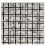 5/8 X 5/8 Tundra Gray (Atlantic Gray) Marble Polished Mosaic Tile-Marble Mosaic-American Tile Depot