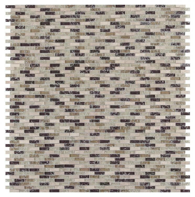 5/8 x 2 Iceberg Grey Stack Linear Mosaic Wall Tile-Mixed Mosaic-American Tile Depot