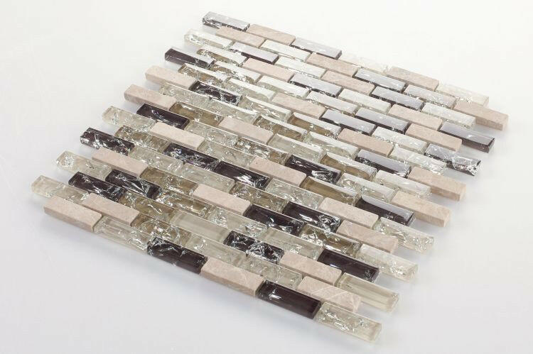 5/8 x 2 Iceberg Grey Stack Linear Mosaic Wall Tile-Mixed Mosaic-American Tile Depot