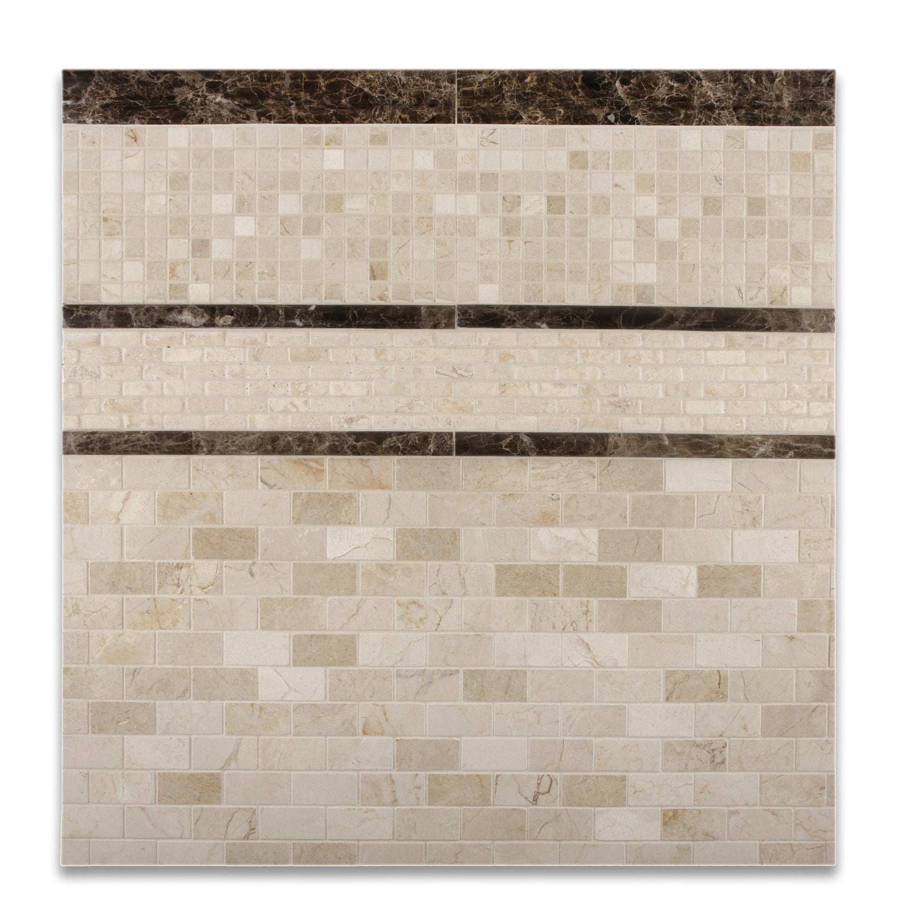 5/8 X 5/8 Crema Marfil Marble Polished Mosaic Tile