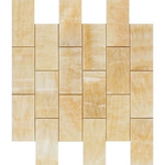 2 X 4 Honey Onyx Polished Brick Mosaic Tile-Onyx Tile-American Tile Depot