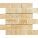 2 X 4 Honey Onyx Polished Brick Mosaic Tile-Onyx Tile-American Tile Depot