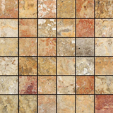 2 X 2 Scabos Travertine Polished Mosaic Tile