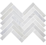 Calacatta Gold Marble Polished 2 X 6 Herringbone Mosaic Tile