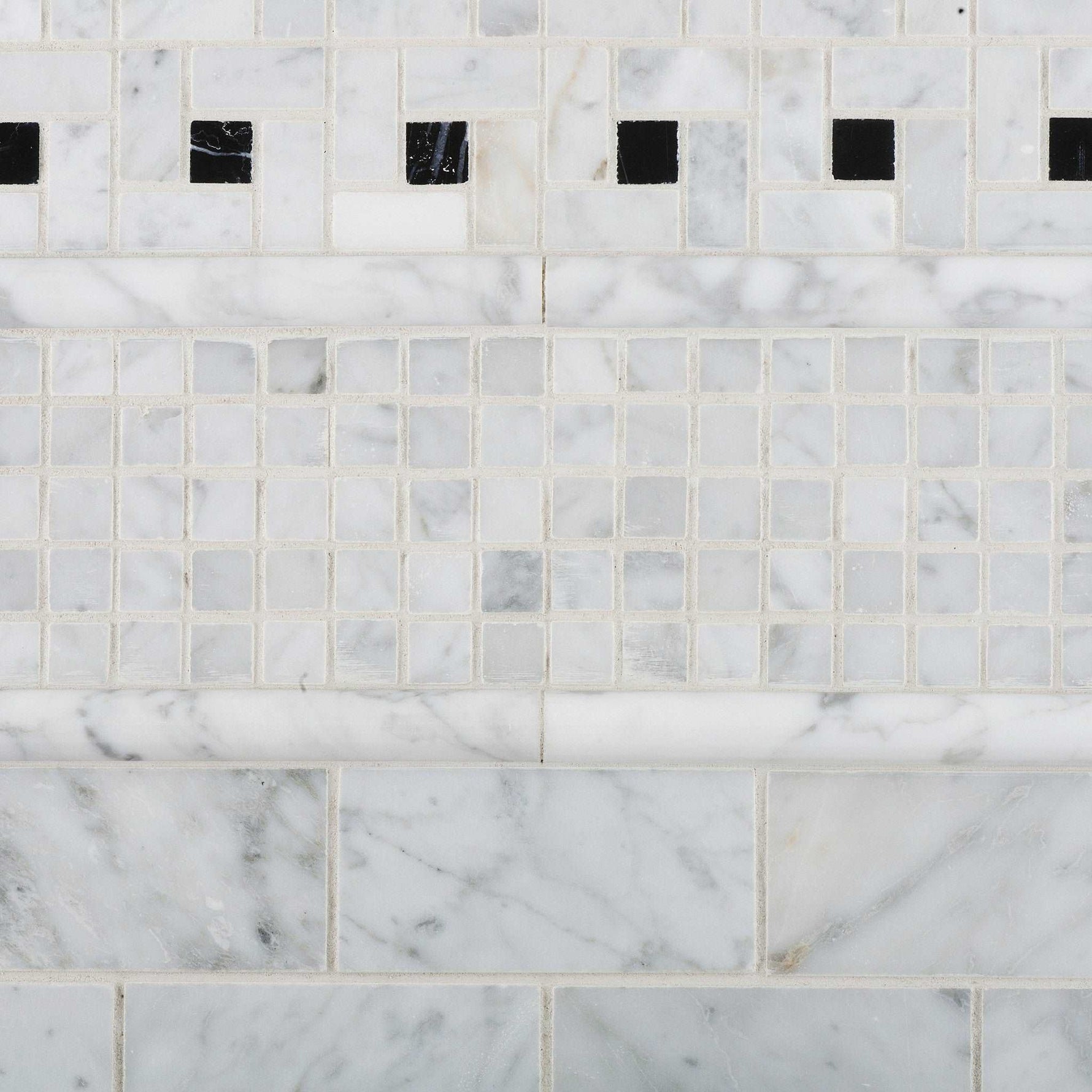 2 X 4 Carrara White Marble Polished Brick Mosaic Tile