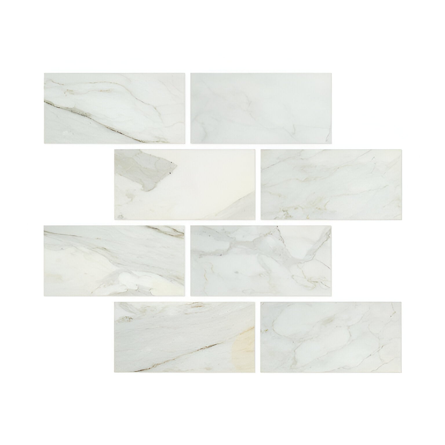 6 X 12 Calacatta Gold Marble Polished Subway Brick Field Tile-Marble Tile-American Tile Depot