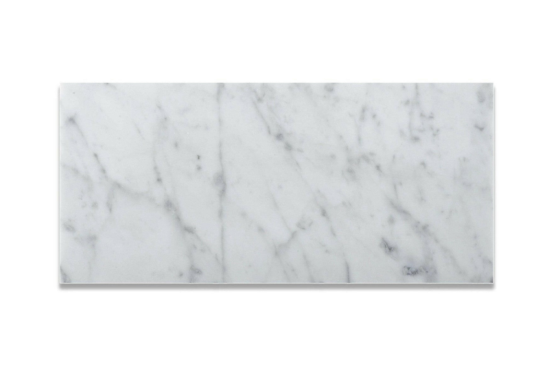 6 X 12 Carrara White Marble Honed Subway Brick Field Tile-Marble Tile-American Tile Depot