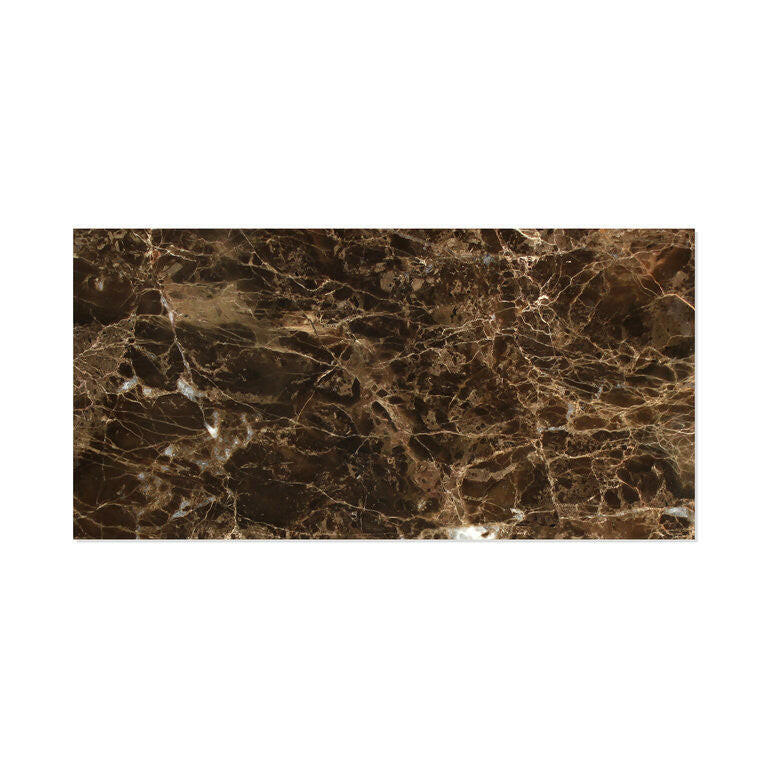 6 X 12 Emperador Dark Marble Polished Subway Brick Field Tile-Marble Tile-American Tile Depot