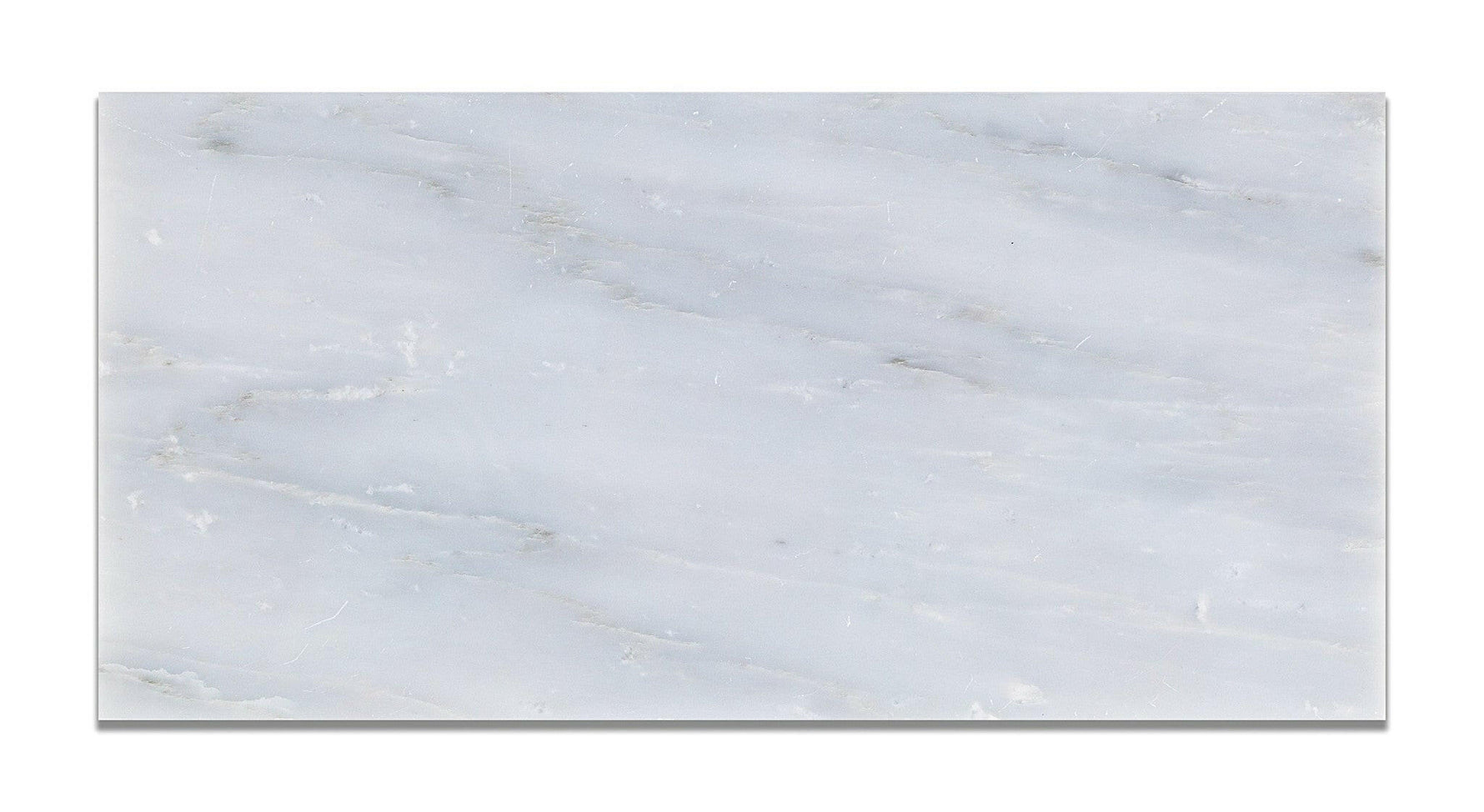 6 X 12 Oriental White / Asian Statuary Marble Honed Subway Brick Field Tile-Marble Tile-American Tile Depot