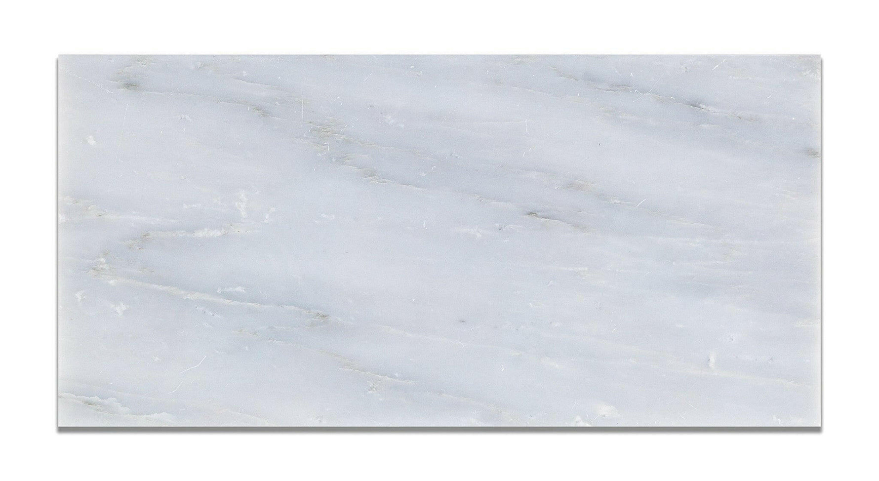 6 X 12 Oriental White / Asian Statuary Marble Polished Subway Brick Field Tile-Marble Tile-American Tile Depot