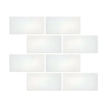 6 X 12 Thassos White Marble Polished Subway Brick Field Tile-Marble Tile-American Tile Depot