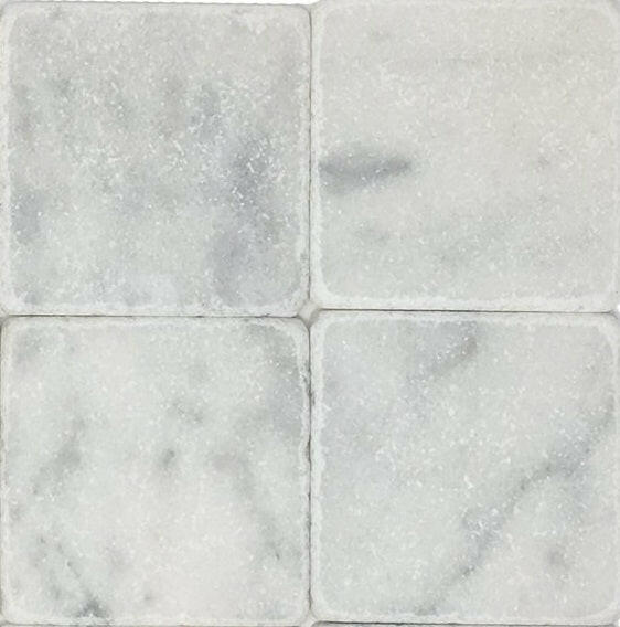 6 X 6 Carrara White Marble Tumbled Field Tile-Marble Tile-American Tile Depot