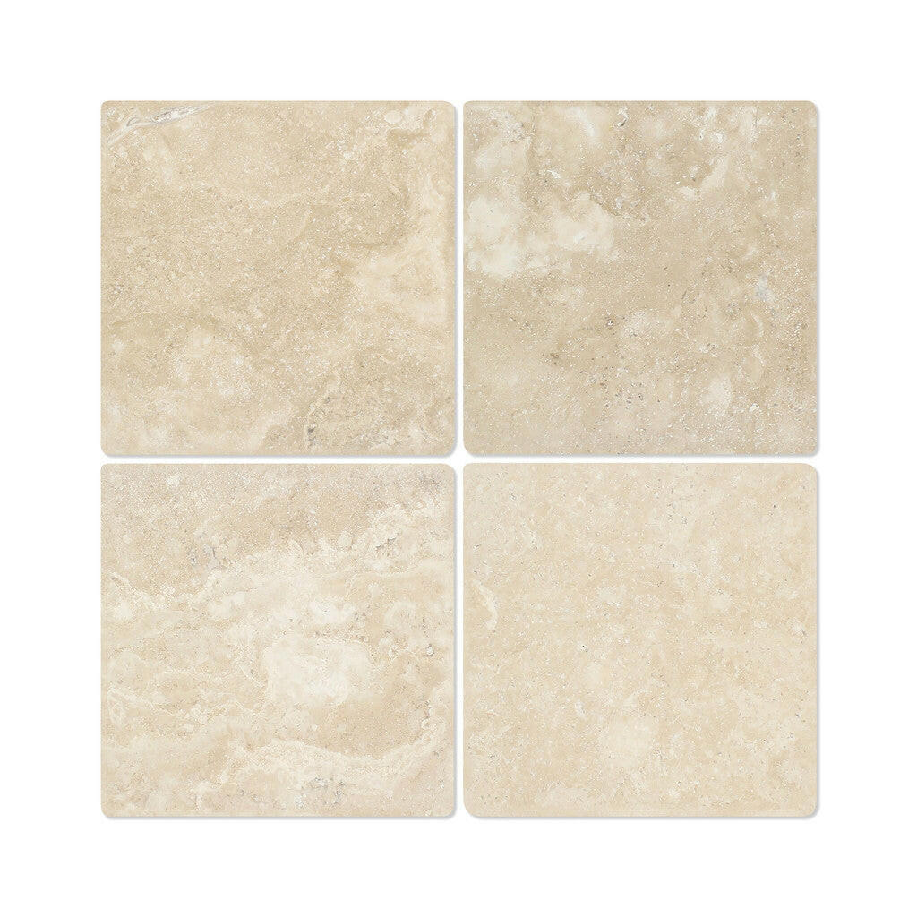 6 X 6 Durango Cream Travertine Tumbled Field Tile-Travertine Tile-American Tile Depot