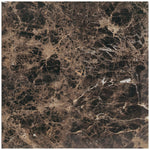 6 X 6 Emperador Dark Marble Polished Field Tile-Marble Tile-American Tile Depot