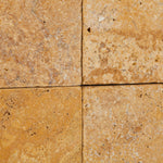 6 X 6 Gold / Yellow Travertine Tumbled Field Tile-Travertine Tile-American Tile Depot