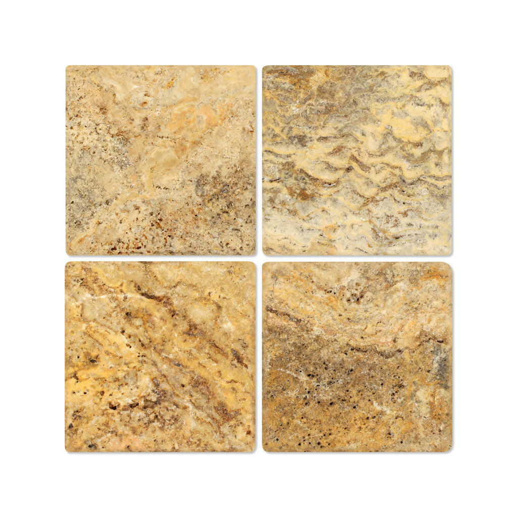 6 X 6 Scabos Travertine Tumbled Field Tile-Travertine Tile-American Tile Depot