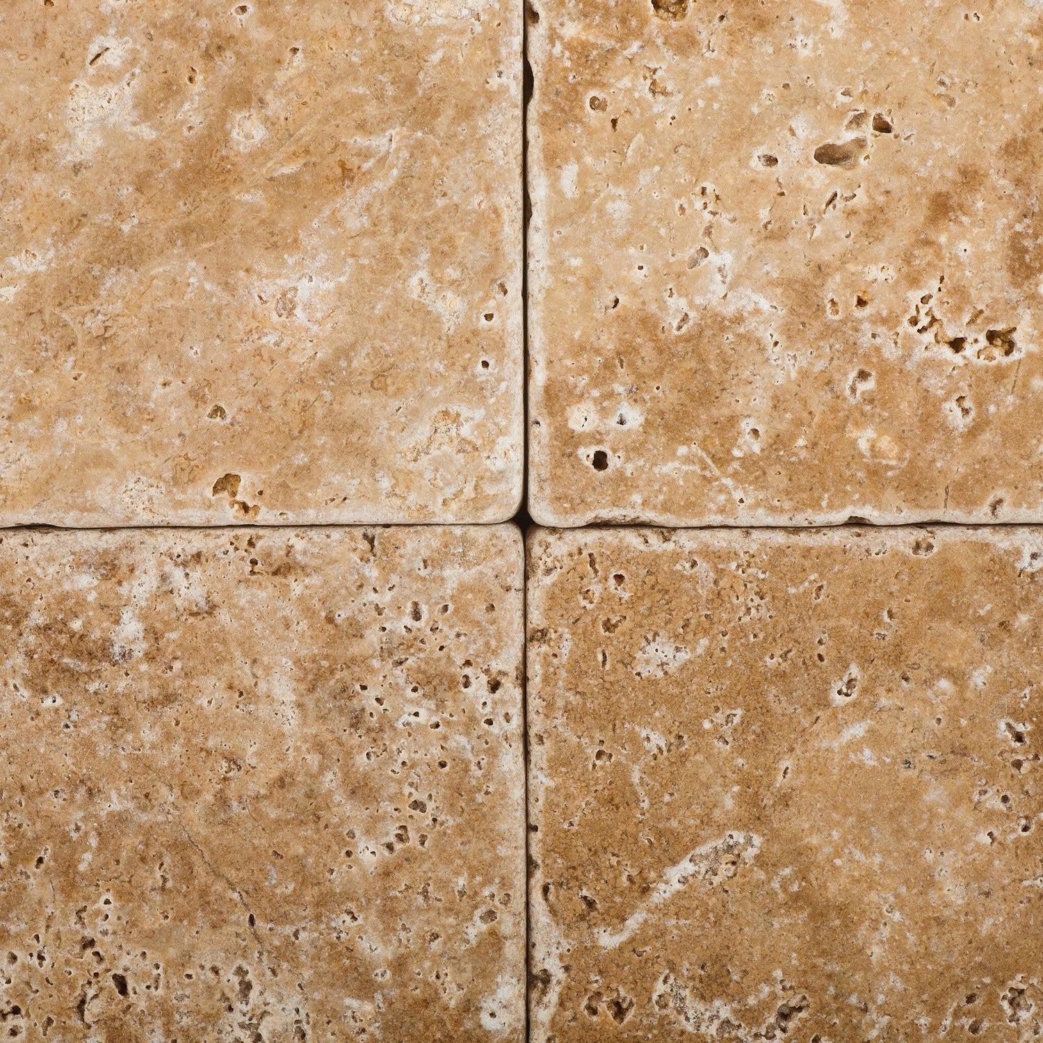 6 X 6 Walnut Travertine Tumbled Field Tile-Travertine Tile-American Tile Depot