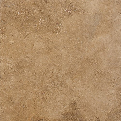 Sample of 18 X 18 Noce Travertine Unfilled, Brushed & Chiseled Tile-Sample-American Tile Depot