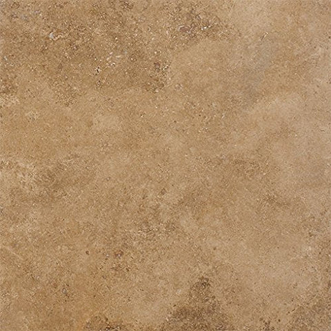 18 X 18 Noce Travertine Unfilled, Brushed & Chiseled Tile