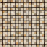 5/8 X 5/8 Mixed Travertine Tumbled Mosaic Tile