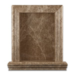 Emperador Light Marble Hand-Made Custom Shampoo Niche / Shelf - LARGE - Polished