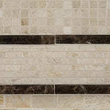 5/8 X 5/8 Crema Marfil Marble Honed Mosaic Tile