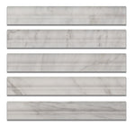 Bianco Venatino (Bianco Mare) Marble Honed OG-1 Chair Rail Molding Trim