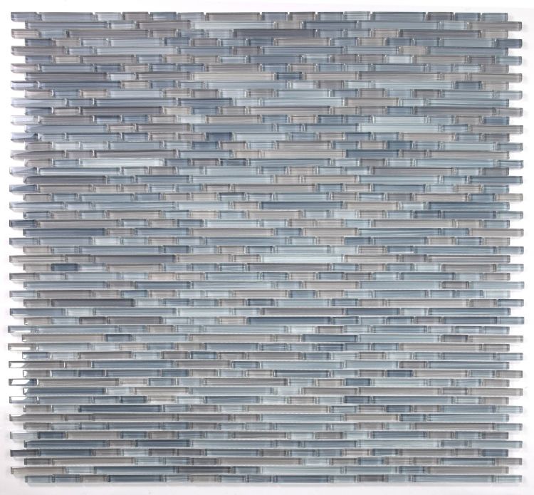 Horizon Sunset Rain Lake Glossy Linear Glass Mosaic Wall Tile-Glass Mosaic-American Tile Depot