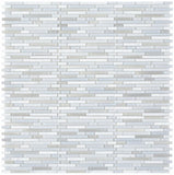 Horizon Sunrise Carrara Goose Linear Mosaic Wall Tile