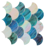 Seashell Sky Scale Glass Mosaic Tile