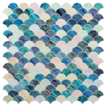 Seashell Sky Scale Glass Mosaic Tile-Glass Mosaic-American Tile Depot