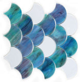 Seashell Ocean Scale Glass Mosaic Tile