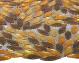 Laurel Gold Flower Glass Mosaic Tile