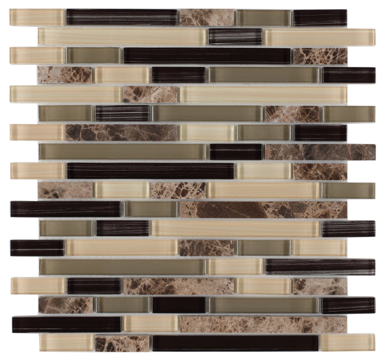 Horizon Sunset City Linear Mosaic Wall Tile-Mixed Mosaic-American Tile Depot