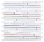 Horizon Sunrise Thassos White Linear Mosaic Wall Tile-Mixed Mosaic-American Tile Depot