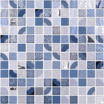 1 x 1 Phoenix Malla Athos Polished Square Glass Mosaic Tile-Recycled Glass Mosaic-American Tile Depot