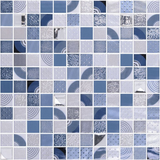 1 x 1 Phoenix Malla Athos Polished Square Glass Mosaic Tile