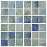 Phoenix Jasper Forest Blue Polished Square Glass Mosaic Tile-Recycled Glass Mosaic-American Tile Depot