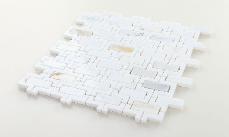 Parisienne Calacatta Polished Brick Marble Mosaic Tile-Marble Mosaic-American Tile Depot