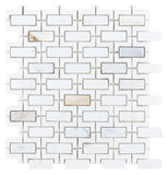 Parisienne Calacatta Polished Brick Marble Mosaic Tile
