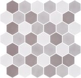 Phoenix Stoneglass Loft Matte Hexagon Glass Mosaic Tile