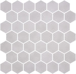 Phoenix Stoneglass XL Gainsboro Matte Hexagon Glass Mosaic Tile-Recycled Glass Mosaic-American Tile Depot